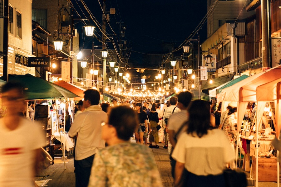 Yamashiro Onsen Streets During the Night